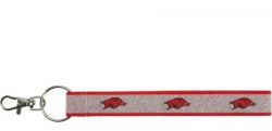 ARKANSAS (RED) SPARKLE WRISTLET LANYARD KEYCHAIN