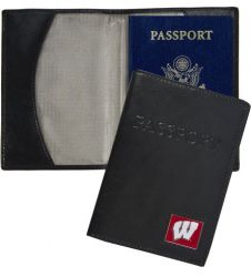 WISCONSIN RFID LEATHER PASSPORT COVER (OC)