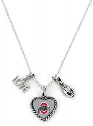 OHIO STATE LOVE FOOTBALL NECKLACE
