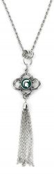 MICHIGAN STATE CHARMED TASSEL NECKLACE