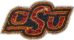 OKLAHOMA STATE SEQUINS & BEADS HAIR CLIP