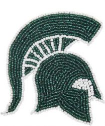 MICHIGAN STATE SEQUINS & BEADS HAIR CLIP