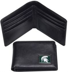 MICHIGAN STATE LEATHER RFID TRAVEL WALLET (OC)