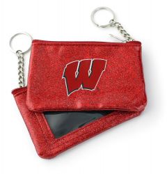 WISCONSIN (RED) SPARKLE COIN PURSE (OC)
