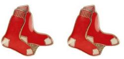 RED SOX "SOCKS" POST EARRINGS (1/2")