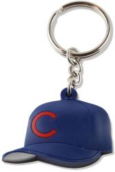 CUBS TEAM HAT SOFT RUBBER KEYCHAIN