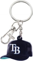 RAYS TEAM HAT SOFT RUBBER KEYCHAIN