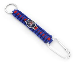 CUBS (BLUE/RED) PARACORD KEY CHAIN CARABINER
