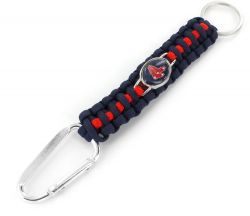 RED SOX (NAVY BLUE/ RED)PARACORD KEY CHAIN CARABINER