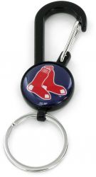RED SOX METAL CARABINER KEYCHAIN