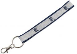 TIGERS (BLUE) SPARKLE WRISTLET LANYARD KEYCHAIN (NEW PRIMARY D)