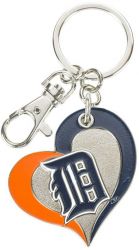 TIGERS SWIRL HEART KEYCHAIN (NEW PRIMARY D)