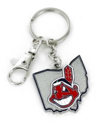 INDIANS - STATE DESIGN HEAVYWEIGHT KEY CHAIN