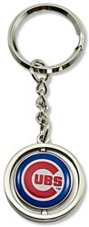 CUBS RUBBER BASEBALL SPINNING KEYCHAIN