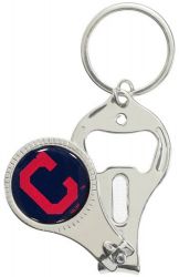 INDIANS NAIL CLIPPER/BOTTLE OPENER KEYCHAIN