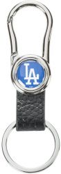 DODGERS LEATHER BELT CLIP KEYCHAIN