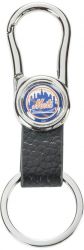 METS LEATHER BELT CLIP KEYCHAIN