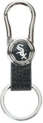 WHITE SOX LEATHER BELT CLIP KEYCHAIN