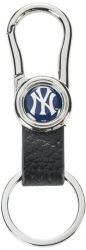YANKEES LEATHER BELT CLIP KEYCHAIN