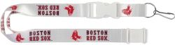 RED SOX (WHITE W/WHT BUCKLE) TEAM LANYARD