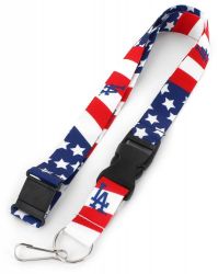 DODGERS STARS AND STRIPES LANYARD