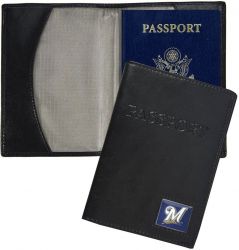 BREWERS RFID LEATHER PASSPORT COVER  (OC)