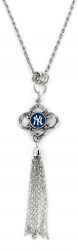 YANKEES CHARMED TASSEL NECKLACE