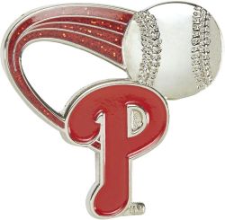 PHILLIES (RED) GLITTER TRAIL PIN