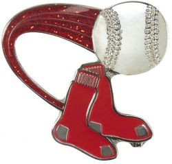 RED SOX (RED) GLITTER TRAIL PIN