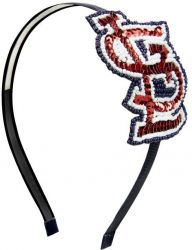 CARDINALS SEQUINS AND BEADS HAIR BAND