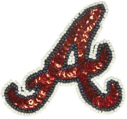 BRAVES SEQUINS AND BEADS HAIR CLIP