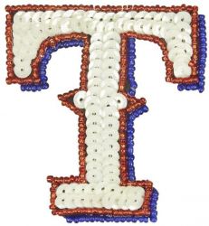 RANGERS SEQUINS AND BEADS HAIR CLIP