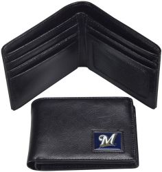 BREWERS LEATHER RFID TRAVEL WALLET (OC)