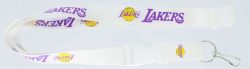 LAKERS (WHITE W/WHT BUCKLE) TEAM LANYARD
