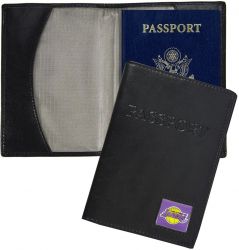 LAKERS RFID LEATHER PASSPORT COVER (OC)