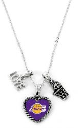 LAKERS LOVE BASKETBALL NECKLACE
