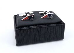 PATRIOTS CUTOUT CUFF LINKS WITH BOX