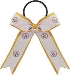 STEELERS BOW PONY TAIL HOLDER