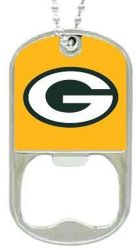 PACKERS DOG TAG BOTTLE OPENER KEYCHAIN