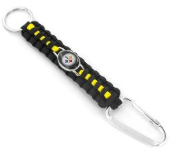 STEELERS (BLACK/ YELLOW) PARACORD KEY CHAIN CARABINER