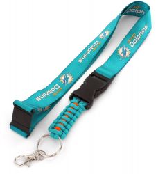 DOLPHINS (TEAL) PARACORD KEYCHAIN LANYARD
