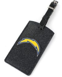 CHARGERS (BLACK) SPARKLE BAG TAG (OC)