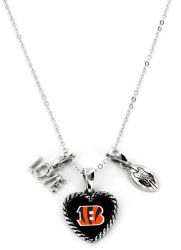 BENGALS LOVE FOOTBALL NECKLACE