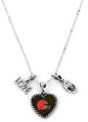 BROWNS LOVE FOOTBALL NECKLACE