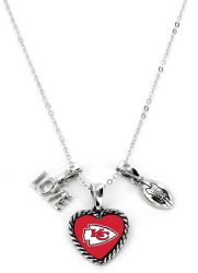 CHIEFS LOVE FOOTBALL NECKLACE