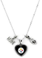 STEELERS LOVE FOOTBALL NECKLACE