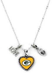 PACKERS LOVE FOOTBALL NECKLACE