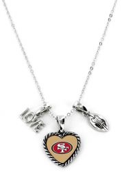 49ERS LOVE FOOTBALL NECKLACE