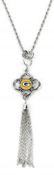 PACKERS CHARMED TASSEL NECKLACE