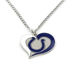 COLTS SWIRL HEART NECKLACE